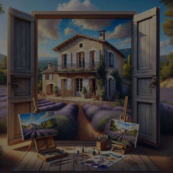 Est-il possible de trouver un mas provençal avec atelier de peinture sur le motif?