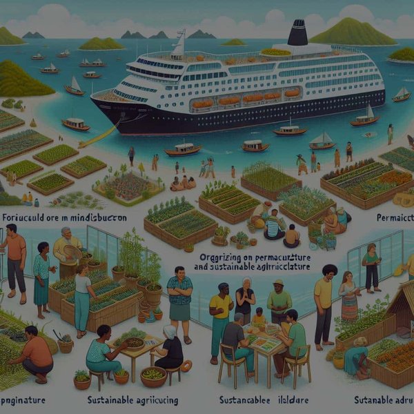 Comment organiser une croisière avec un focus sur la permaculture et l'agriculture durable des îles visitées ?